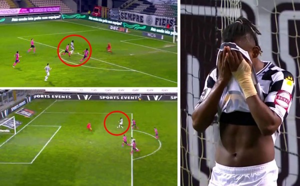 Los goles que falló Alberth Elis en el partido Boavista-Moreirense