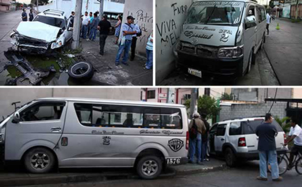 'Encontronazo' vehicular deja ocho heridos en San Pedro Sula