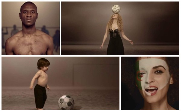 Shakira en su nuevo video 'La La La' muestra a diferentes estrellas del fútbol.