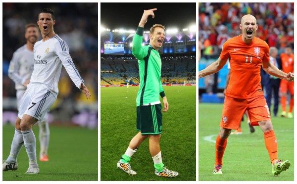 Cristiano, Neuer y Robben, candidatos a mejor jugador europeo