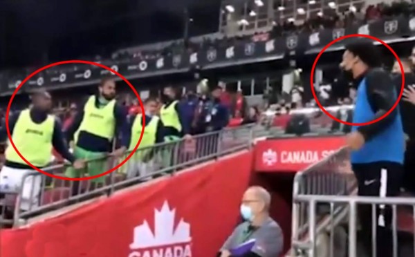 El fuerte cruce verbal de Boniek García y Edrick Menjívar con el canadiense Tajon Buchanan