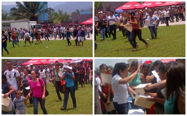 Un herido por desorden en la Feria del Empleo en San Pedro Sula