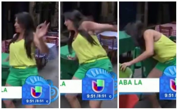 La periodista hondureña Maity Interiano metió la pata en Brasil