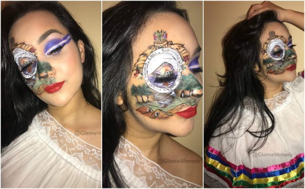 Madeleine, la hondureña que deslumbra con su creativo maquillaje en EEUU