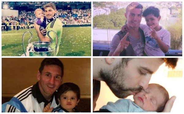 El lado paternal de los futbolistas fuera de las canchas