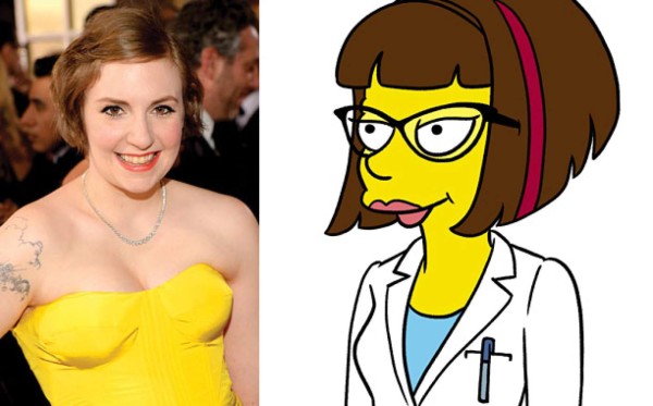 Lena Dunham acaba en la cama con Homero Simpson