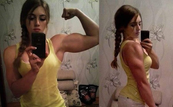 La fisicoculturista con cara de ángel