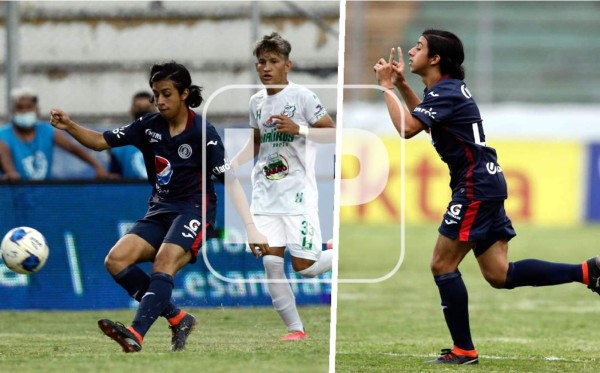 Yostin, hijo del 'Nene' Obando, debutó con Motagua y casi marca golazo ante Platense