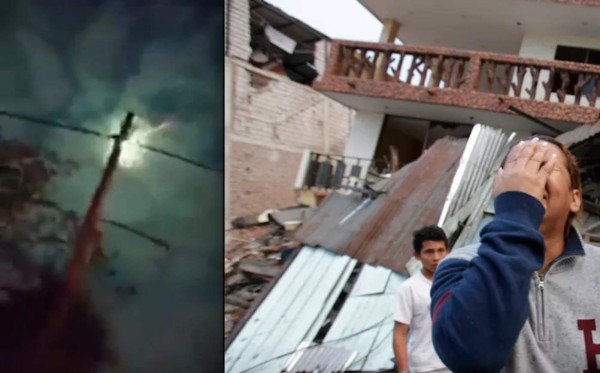 Video: Extraña luz en el cielo durante terremoto en Ecuador causa desconcierto
