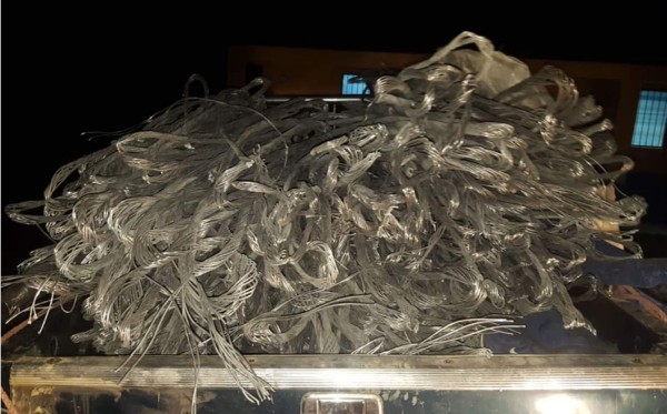 Arrestan a cuatro sujetos por hurto de cable para tendido eléctrico