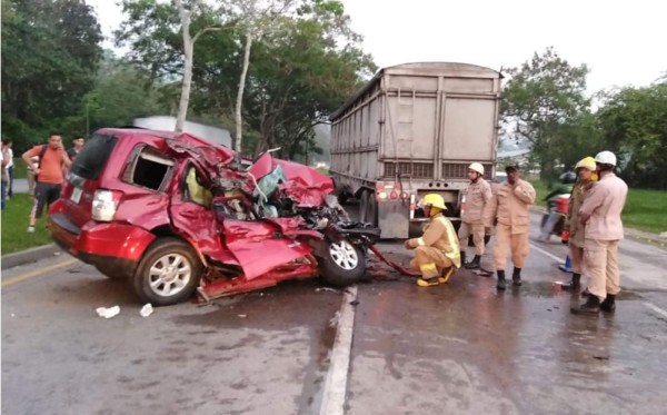 Trágico accidente deja dos personas muertas en Choloma, Cortés