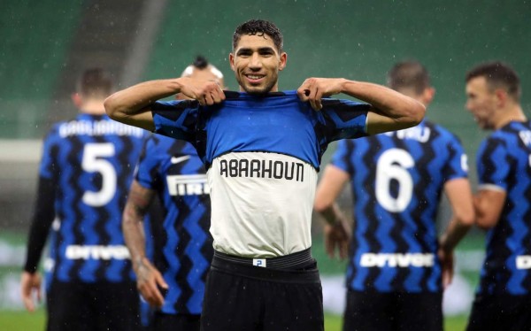 Inter de Milán triunfó con doblete de Achraf Hakimi y se mantiene segundo en la Serie A