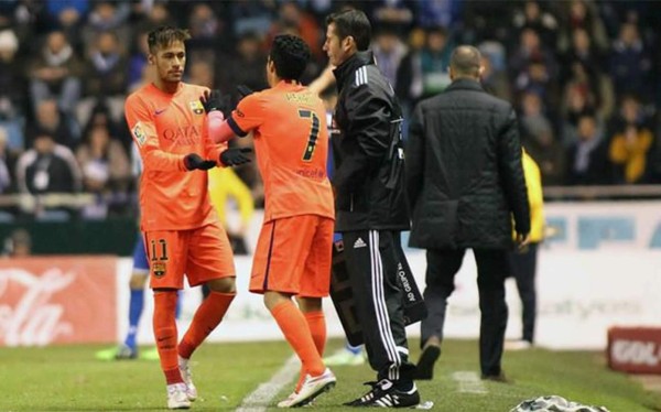 Neymar se enfada con Luis Enrique por ser sustituido