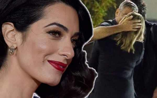 Captan a George Clooney besando a rubia ¡Amal no se lo merece!