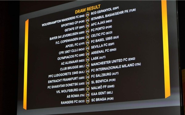 Estos son los duelos de dieciseisavos de la Europa League