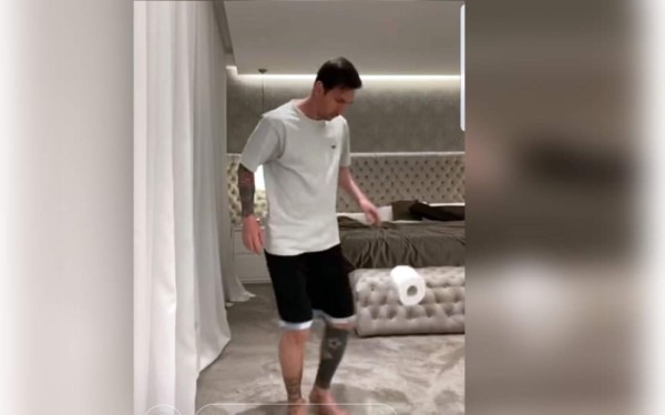 VIDEO: Messi hace pedazos el reto del papel higiénico en la cuarentena