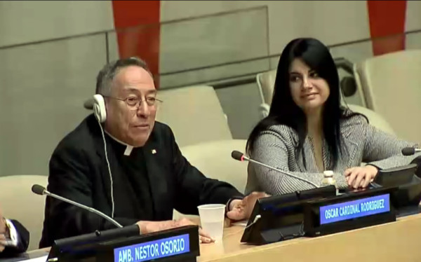 Cardenal Rodríguez habla ante la ONU sobre la migración de jóvenes hacia EUA