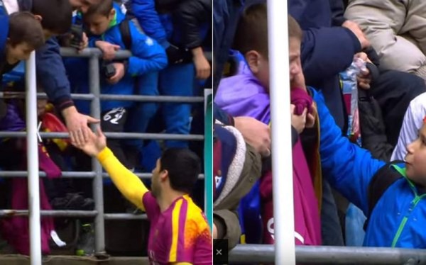 El gesto de Suárez que hizo llorar a un niño y conmueve al mundo