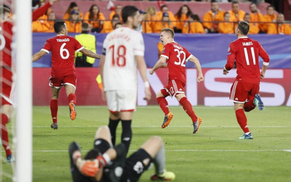 Champions League: Bayern Múnich tumba al Sevilla y acaricia las semifinales