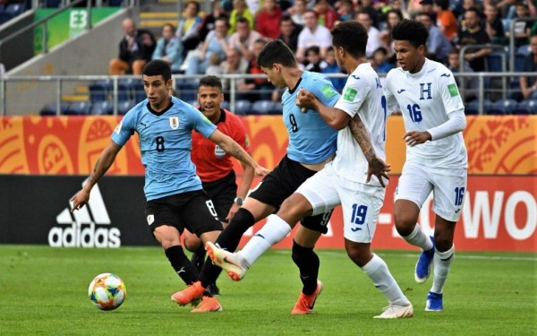 Honduras pierde ante Uruguay y está virtualmente eliminada del Mundial Sub-20