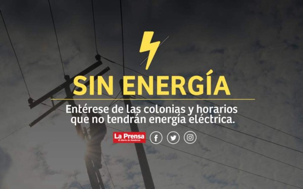 Cortes de energía programados para mañana viernes