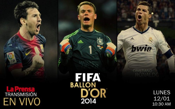 Sigue la transmisión en vivo de la Gala del Balón de Oro 2014