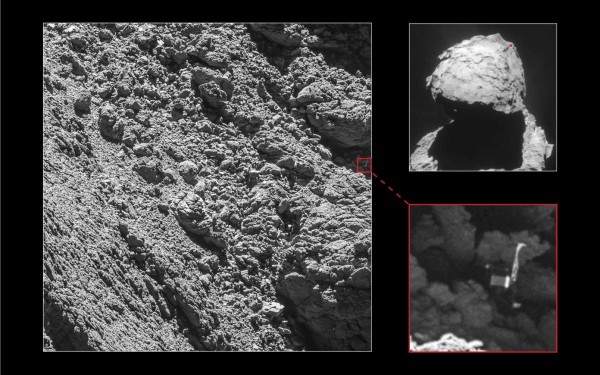 Sonda Rosetta halló al robot Philae en el cometa 67P