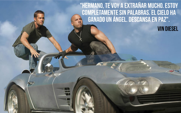 Vin Diesel tras muerte de Paul Walker: Hermano, te voy a extrañar