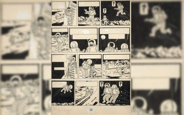 Una página de un cómic de Tintin logra,en subasta, un récord de 1,55 millones