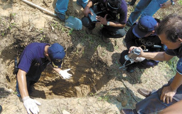 Hallan supuesta osamenta de Edwin Palacios