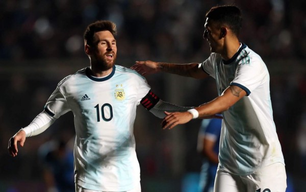 Messi marcó dos goles para la victoria de Argentina sobre Nicaragua en amistoso. Foto EFE