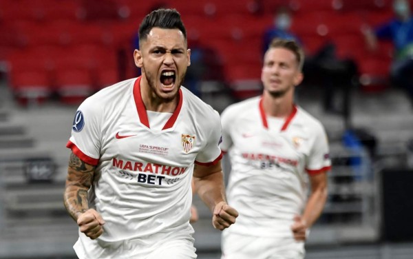 Lucas Ocampo festejando su gol de penal contra el Bayern Múnich. Foto AFP