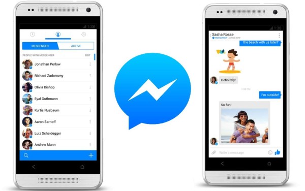 Facebook recomienda descargar Messenger en su aplicación móvil