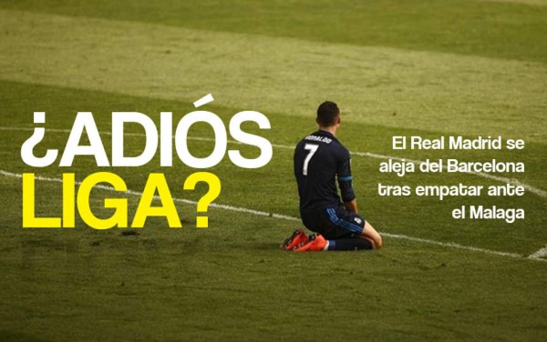 El Real Madrid empató ante Málaga y queda lejos del Barcelona