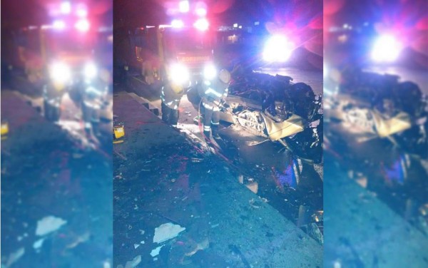 Muere conductor al volcar su vehículo que quedó en llamas en Juticalpa