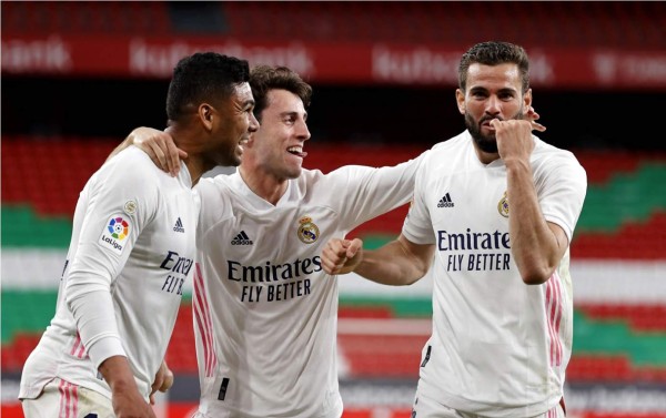 Nacho Fernández marcó el gol del Real Madrid para la victoria en San Mamés ante el Athletic de Bilbao. Foto EFE