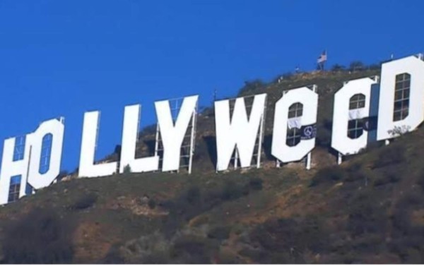 Alteran famoso letrero de Hollywood