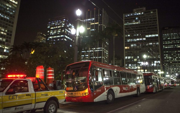 Huelga de choferes de autobuses en Sao Paulo