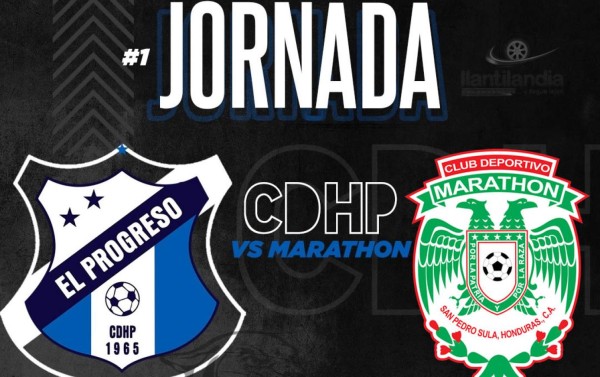 Cambian lugar y hora del partido Honduras Progreso-Marathón en la primera jornada del Torneo Apertura 2021