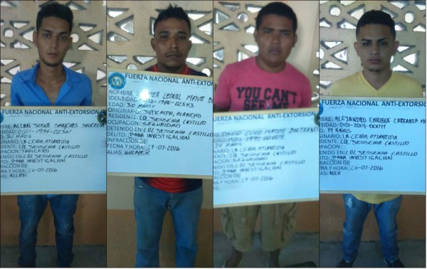 Wilmer Leonel Beltrand Matute, Allan Josué Sánchez Sauceda, David Eliud Matute Beltrand, Alejandro Enrrique Carranza, Blanca Emelia Turcios Chirinos y Dania Argentina Matute Beltrand fueron detenidos para investigación.