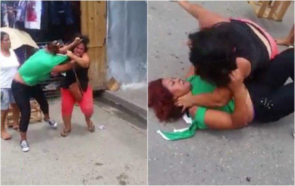 Video: Dos hondureñas se van a los golpes por el 'amor' de un hombre