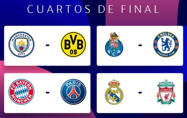 ¡Partidazos! Así quedaron conformados los cruces de cuartos de final de la Champions League