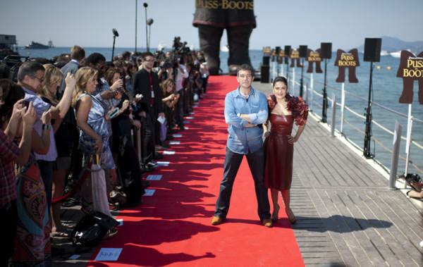 Salma Hayek y Antonio Banderas los 'gatos' de Cannes