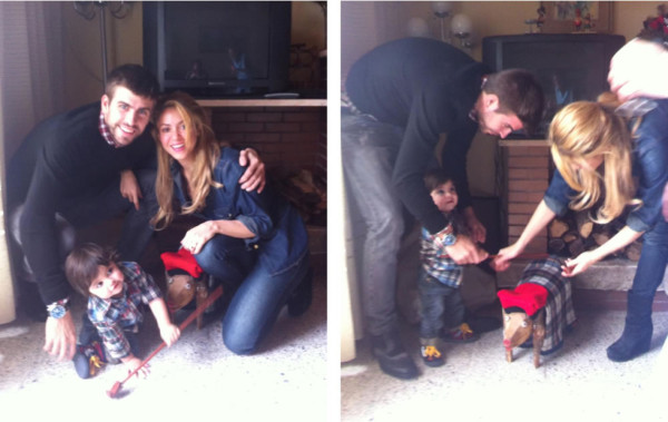 Shakira y Piqué comparten fotos de Milan en Navidad