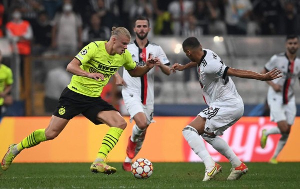 Haaland guía triunfo del Dortmund sobre Besiktas en el inicio de la Champions League