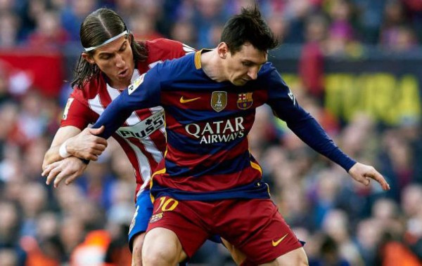 Filipe Luis es sancionado con tres juegos tras planchazo a Messi