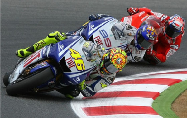 Rossi celebra en Barcelona