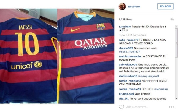 El gran gesto de Messi con el jugador que lesionó Tévez