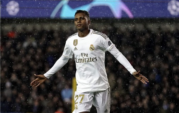 Rodrygo le hizo un golazo al Brujas en la Champions League. Foto AFP
