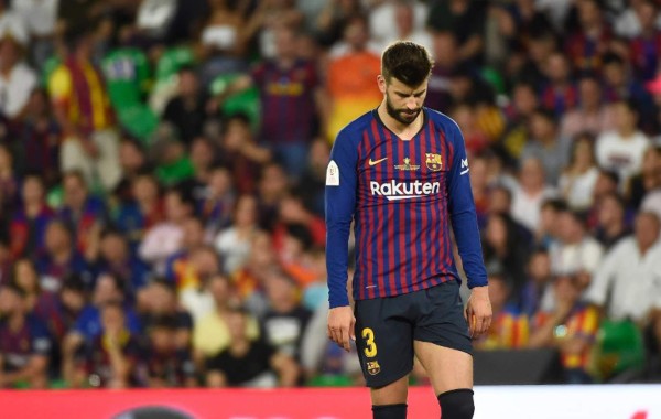 La reacción de Piqué tras perder la Copa del Rey